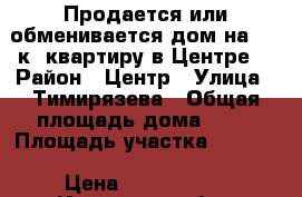 Продается или обменивается дом на 2- 3к. квартиру в Центре. › Район ­ Центр › Улица ­ Тимирязева › Общая площадь дома ­ 42 › Площадь участка ­ 1 622 › Цена ­ 1 200 000 - Иркутская обл., Тулунский р-н, Тулун г. Недвижимость » Дома, коттеджи, дачи продажа   . Иркутская обл.